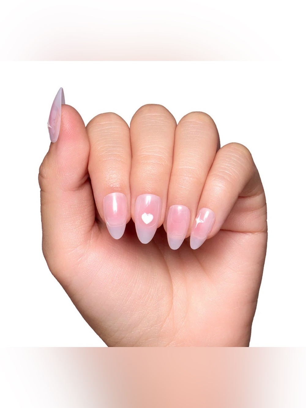 GLAMNETIC Short Almond Press-On Nails - Lovers Knot NIB - Picture 4 of 14